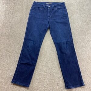 Levis Mid Rise Skinny Jeans Women 10 S/C Dark Blue Denim Stretch Double Button